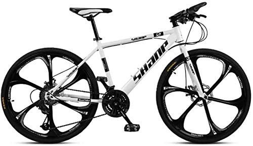 Mountainbike : Wandbild 26-Zoll-Mountainbikes, Herrendoppelscheibenbremse Hardtail Fahrrad Adjustable Seat, High-Carbon Stahlrahmen BMX Bike