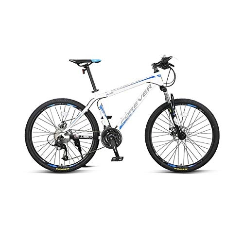 Mountainbike : WEIZI 27 Speed-Strae Fahrrad-Licht-Aluminium-Rahmen 700C Straen-Fahrrad, Doppelscheibenbremsen, Buena Bicicleta de carretera prctica (Color : White, Size : 24 inches)