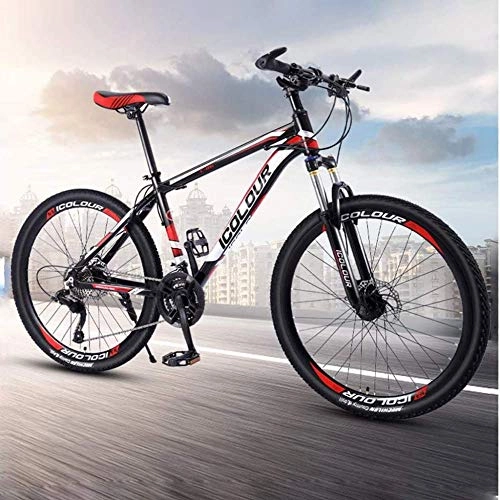 Mountainbike : WGFGXQ Mountainbike-Fahrrad 24-Zoll-Räder 21 Doppelstoßdämpfer mit Variabler Geschwindigkeit Aluminiumlegierung Adult Teenager Fahrrad mit Variabler Geschwindigkeit