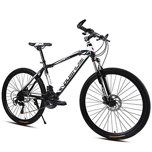 Mountainbike : WGYAREAM Mountainbike, Mountainbikes, Stahl-Rahmen Hardtail Ravine Bike, Federung vorne und Doppelscheibenbremse, 26-Zoll-Räder Mag (Color : Black, Size : 21-Speed)