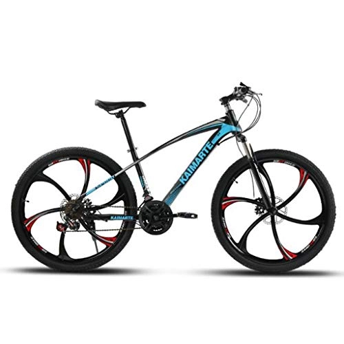 Mountainbike : WGYAREAM Mountainbike, Ravine Bike 24" Rad Doppelscheibenbremse Mountainbikes Vorderradfederung, 21 24 27 Geschwindigkeiten Carbon-Stahlrahmen (Color : Blue, Size : 24 Speed)