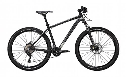 Mountainbike : Whistle 'Mountain Bike 27, 5 "Front / Hardtail 26' Mountainbike 1830, 20 Geschwindigkeit Farbe anthrazit – schwarz matt, Größe M 18 (170 cm – 180 cm)