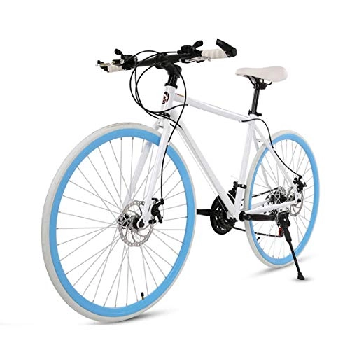 Mountainbike : WRJY Straßen-Mountainbike-Fahrrad mit Variabler Geschwindigkeit 26-Zoll-Doppelscheibenbremse Student Fluorescent Adult Bicycle, 21-Gang