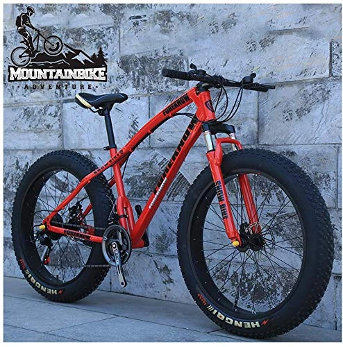 Mountainbike : Wttfc 20 Zoll Mountainbike Fette Reifen Fahrräder für Damen, Mädchen Hardtail MTB mit Gabelfederung & Scheibenbremsen, Rahmen aus Kohlenstoffstahl, Rosa, 21 Speed