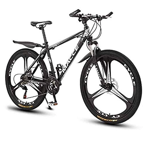 Mountainbike : WXXMZY Fahrräder, Mountainbikes, 24 Zoll / 26 Zoll 21 / 24 / 27 Geschwindigkeitsfahrräder, Männliche Und Weibliche Studenten Mit Variabler Geschwindigkeit, 3-Blatt-Rad (Color : Black, Size : 26 inches)