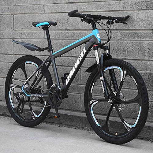 Mountainbike : WYJBD Verstellbarer Sitz High-Carbon Stahl Hardtail Berg Bike21 24 in Mountain Bikes mit Federung vorne / 24 / 27 / 30 Drehzahl (Color : 4, Size : 21)