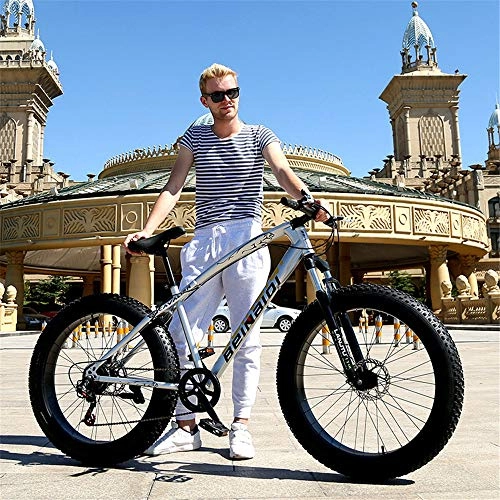 Mountainbike : WYX Mountainbike Schnee-Fahrrad 21 Geschwindigkeit 24 / 26 Zoll-Carbon Steel Shock Aufhängung Fahrrad Variable Speed ​​Dual-Bremse, c, 24"× 21speed
