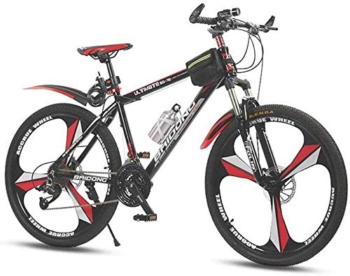 Mountainbike : Wyyggnb Mountainbike, Kinderfahrräder Doppelaufhebung Mountainbikes Adult Damping Mountainbike 26 Zoll-Räder Doppelscheibenbremse Variable Speed-Straßen-Fahrrad (Color : Red, Size : 21 Speed)