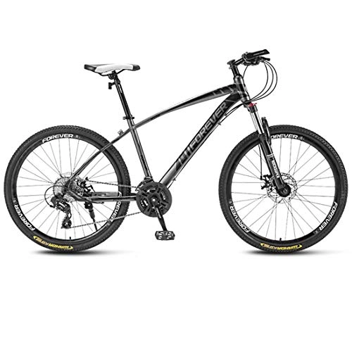 Mountainbike : WYZQ 24-Zoll-Mountainbikes Fr Erwachsene, Off-Road Bikes, High-Carbon Stahlrahmen Fahrrad, Stodmpfender Vorderradgabel, Doppelscheibenbremse, B, 30 Speed