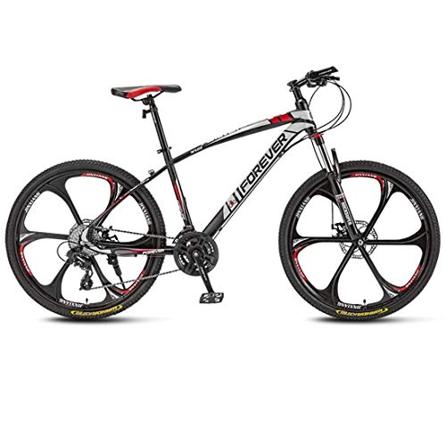 Mountainbike : WYZQ Mountain Bikes, 24-Zoll-6-Spoke / 10-Speichen-Rder, Doppelscheibenbremse, Vorderradgabel Stodmpfender Anti-Rutsch, Leicht High Carbon Stahlrahmen, B, 21 Speed