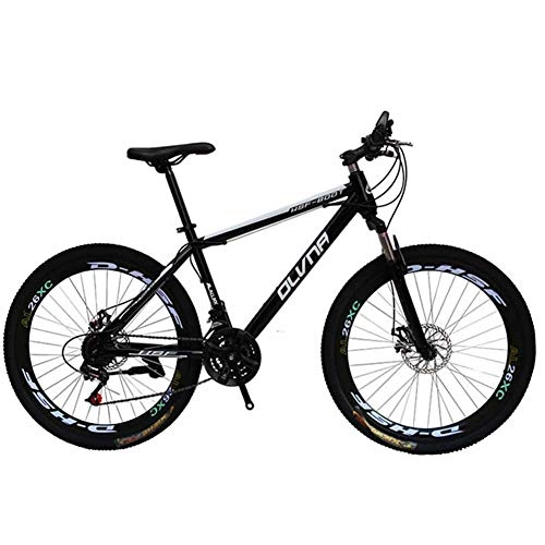 Mountainbike : XER Mens 'Mountain Bike, 17"Stahlrahmen, 21 / 24 / 27 / 30 Geschwindigkeit voll einstellbare hintere Stoßdämpfereinheit vordere Federgabeln, Black, 24speed