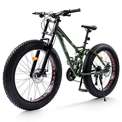 Mountainbike : XIAOFEI Mountainbike, Schneemobile für Erwachsene für Männer und Frauen 4.0 Wide Tire Beach Offroad-Fahrzeug 21-Gang-Scheibenbremse Top-Version, Bronze