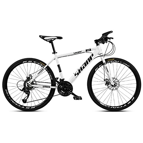 Mountainbike : XUDAN Mountainbike, 24 / 26 Zoll Doppelscheibenbremsen, FeinfüHlige GeschwindigkeitsäNderung, StoßDäMpfung Und Dickere Reifen, Erwachsene Offroad-RennräDer, 21 / 24 / 27 / 30 GäNge
