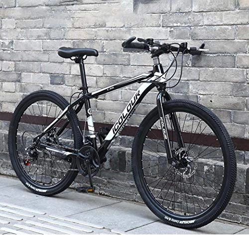 Mountainbike : XWLCR 26" Mountainbike für Erwachsene, leichten Aluminiumrahmen, vorne und hinten Scheibenbremsen, Drehgriffe Durch 21 Geschwindigkeiten, D, 24Speed