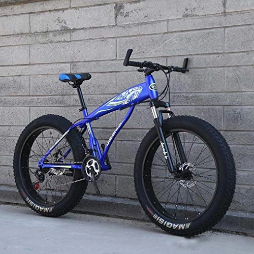Mountainbike : XWLCR Mountainbike, 24" / 26" Big Wheel Snowbike, 21-Gang-Doppelscheibenbremse, stark stoßdämpfender Federgabel, Außen Off-Road Beach Bike, A, 24 inch