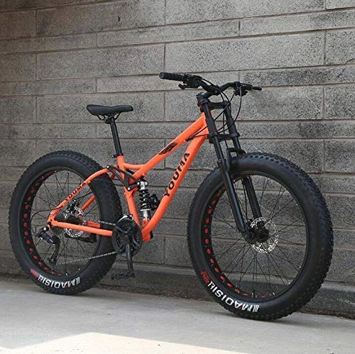 Mountainbike : XYSQWZ Mountainbikes Doppel-vollfederung Für Erwachsene Weiche Heckrahmenverzögerung Mit Hohem Kohlenstoffstahl Feder Vorderradgabel Mechanische Scheibenbremse 26-Zoll-Rad Außenfahrt