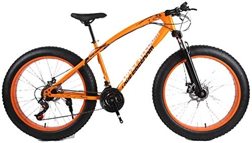 Mountainbike : YANQ Fat Bike, 26 Pollici Cross Country Mountainbike 21 Geschwindigkeit Strand Snow Mountain 4.0 Grandi Pneumatici pro Adulti Außenreitplatz, orange