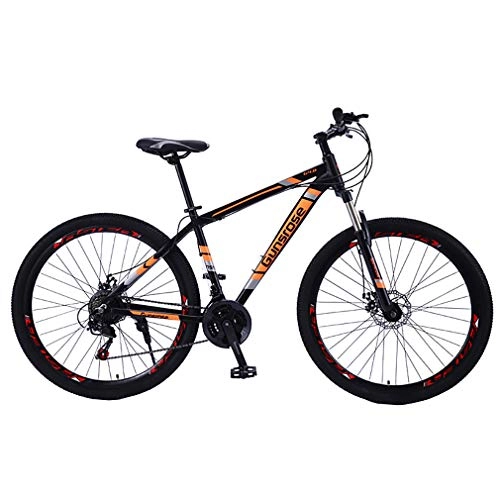 Mountainbike : YAOXI 29 Zoll Mountainbike Fahrrad Mit Gabelfederung Variable Geschwindigkeit Scheibenbremssystem Aluminiumrahmen Schwammsattel Kinderfahrrad Jungen-Mädchen MTB, Orange