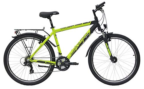 Mountainbike : Yazoo Sport 2.6, 21 Gang Kettenschaltung, Herrenfahrrad, MTB, Modell 2019, 26 Zoll, schwarz matt / metallic Lime matt, 43 cm