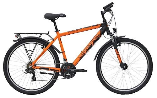 Mountainbike : Yazoo Sport 2.6, 21 Gang Kettenschaltung, Herrenfahrrad, MTB, Modell 2019, 26 Zoll, schwarz matt / neon orange matt, 43 cm