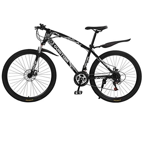 Mountainbike : YUANP 26-Zoll-Fahrräder Mountainbikes Rahmen Aus Kohlenstoffhaltigem Stahl Rennradrennen Rennrad-Doppelscheibenbremsen, A-24speed
