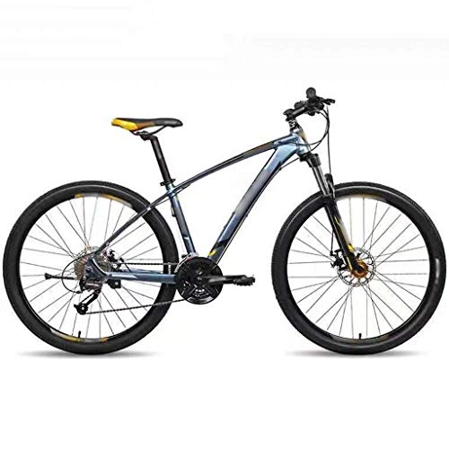 Mountainbike : YXFYXF Dual Suspension Lightweight Aluminiumlegierung Mountainbike, Fahrrad, 27-Gang MTB mit 27, 5-Zoll-Rädern, doppelt (Color : Gray+Yellow, Size : 27.5 inches)