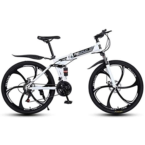 Mountainbike : YZJL Fahrrad 26" 21-Gang Mountainbike Erwachsene Leichte Aluminium Full Suspension Rahmen Federgabeln Scheibenbremse Bike