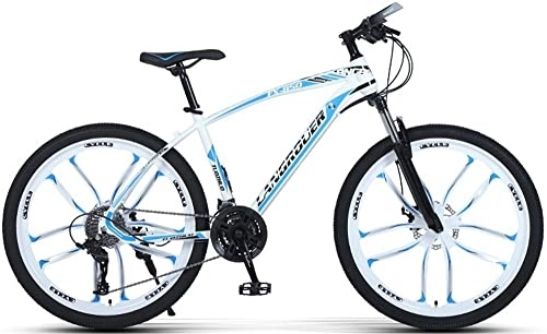 Mountainbike : ZLYJ 26-Zoll Mountainbikes für Erwachsene, Hardtails Fahrräder mit Kohlenstoffstahlrahmen, Doppelscheibenbremse vorne A, 26inch