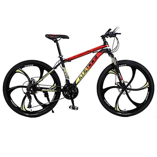 Mountainbike : Zweifarbiges Fahrrad mit Variabler Geschwindigkeit Mountainbike mit Doppel-V-Bremse aus Kohlenstoffstahl (24 / 26 Zoll 21 / 24 / 27 Geschwindigkeit 135, 0 cm * 19, 0 cm * 72, 0 cm) Mountainbike