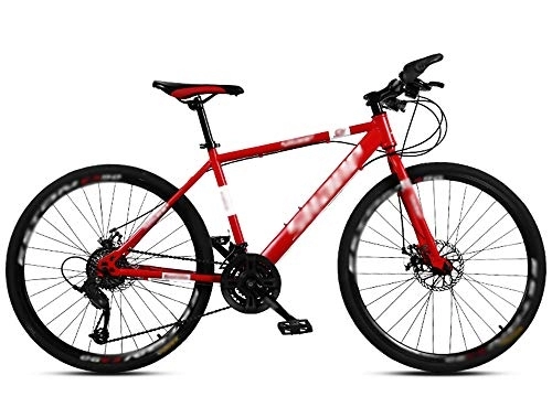 Mountainbike : ZXGQF Rennrad, Herren-Rennrad mit Doppelscheibenbremse, Rennrad mit hohem Kohlenstoffgehalt, City Utility Bike (A, 24 inches / 27 Speed)