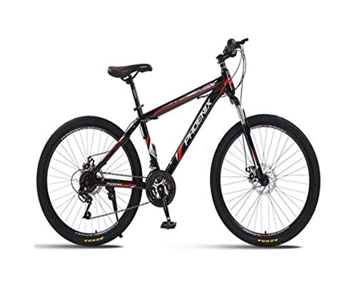 Mountainbike : ZYHZP Fahrrad-Folding Fahrrad Mountainbike (Color : Black red, Size : 26 inches)