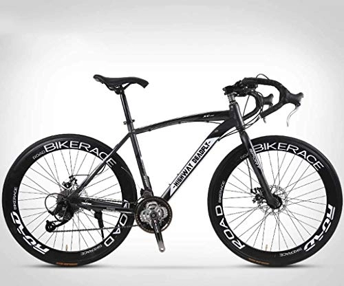 Rennräder : 26-Zoll-Rennrad, 27-Gang-Fahrräder, Doppelscheibenbremse, Rahmen aus Kohlenstoffstahl, Rennradrennen, nur für Erwachsene für Männer und Frauen