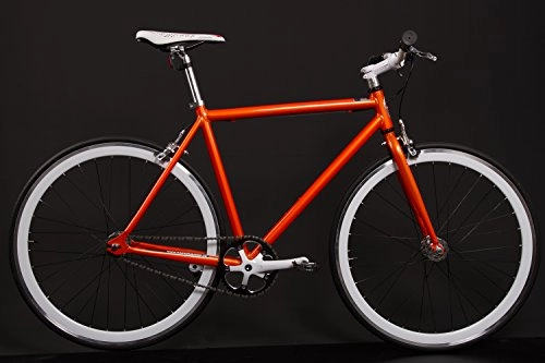 Rennräder : 28" Zoll Alu Fahrrad Bike Singlespeed bike Rennrad Fixie FIXED GEAR orange 10, 7kg