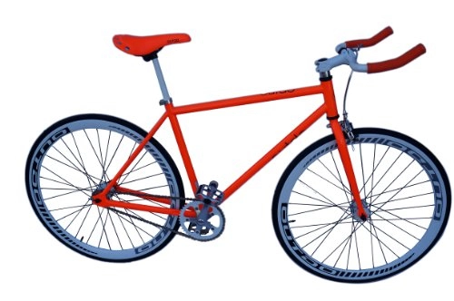 Rennräder : 2Fast4You Erwachsene Singlespeed Bike, Orange, 28 Zoll