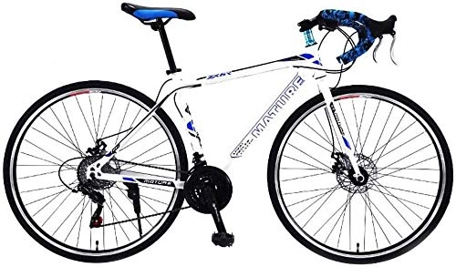 Rennräder : 30-Speed Rennrad 700C Stadt Fahrrad Curved Lenker Studenten Erwachsene Unisex Rennrad High Carbon Stahlrahmen Doppelscheibenbremse (Color : D)