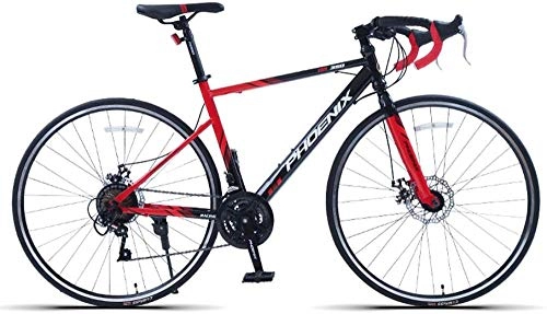Rennräder : Abrahmliy 27, 5-Zoll- Rennräder 700C High Carbon Steel Rennrad Rennrad mit Variabler Geschwindigkeit für Männer und Frauen-21 Geschwindigkeit rot