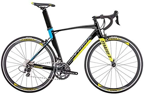Rennräder : Adult Rennrad, 22 Speed-Ultra-Light Aluminium-Straen-Fahrrad, Carbon-Faser-Gabel, Sport Hybrid Rennrad, 700C Rad, Silber (Color : Black)