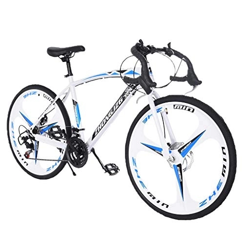 Rennräder : AGrAdi Rennrad für Erwachsene, Mountainbikes, 700c-Rennräder, Herren, Erwachsene, 21-Gang-Doppelscheibenbremse, leichte Rennräder mit Rahmen aus Kohlenstoffstahl (weiß)
