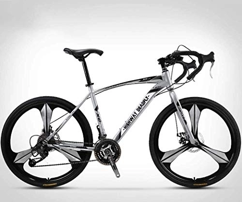 Rennräder : Aoyo 26-Zoll-Straßen-Fahrrad, 27-Speed ​​Bikes, Doppelscheibenbremse, High Carbon Stahlrahmen, Straßenfahrradrennen, Männer und Frauen nur for Erwachsene (Color : B)