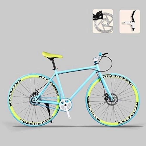Rennräder : Aoyo 26-Zoll-Straßen-Fahrrad, Moutain Bikes, Doppelscheibenbremse, High Carbon Stahlrahmen, Straßenfahrradrennen, Männer und Frauen Erwachsener, (Color : C)