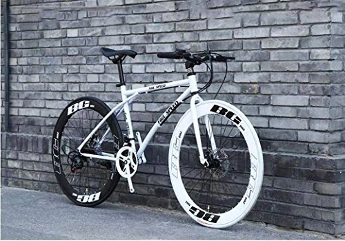 Rennräder : Aoyo Straßenfahrräder, 24-Gang 26-Zoll-Bikes, nur for Erwachsene, High Carbon Stahlrahmen, Straßenfahrradrennen, Wheeled Doppelscheibenbremse for Fahrräder (Color : Black)