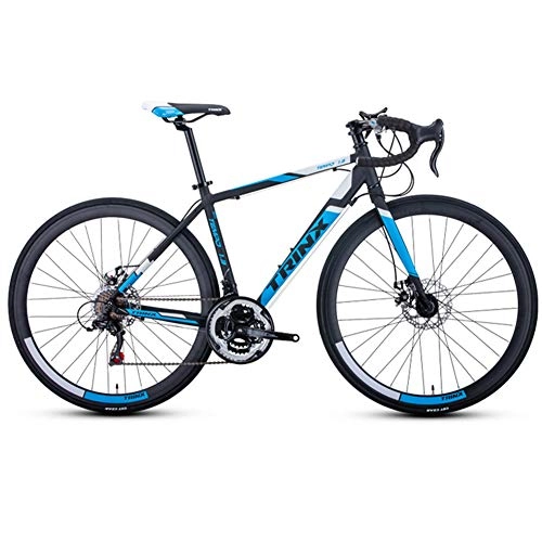Rennräder : AP.DISHU 21 Geschwindigkeit Erwachsene Rennrad Unisex Ultraleicht Rahmen Aus Aluminiumlegierung Fahrrad Doppelscheibenbremse Rennrad, Blau