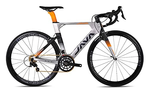 Rennräder : ASEDF Carbon Rennrad, 26in / 27.5in Kohlefaserrahmen 700c Rennfahrrad mit 105 22 Speed ​​Groupset Ultra-Light-Fahrrad orange-26in