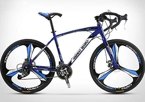 Rennräder : AXWT Bicycle 26 Zoll Fahrrad 27 mit Variabler Geschwindigkeit Positionierung High Carbon Stahlrahmen-Straßen-Fahrrad-Stadt Mehrzweck Fahrrad Einrad Doppelscheibenbremse Lenkerdesign (Color : Digit 5)
