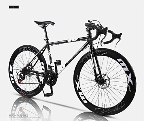 Rennräder : AYDQC Rennrad, 24-Gang-26-Zoll-Fahrräder, doppelte Scheibenbremse, hoher Kohlenstoffstahlrahmen, Rennradrennen, Männer und Frauen Erwachsene 6-11, 40Work fengong (Color : 60knife)