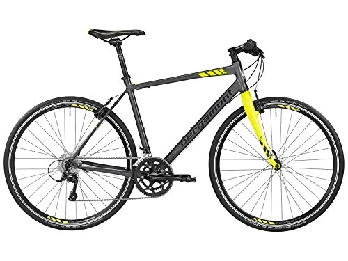 Rennräder : Bergamont Sweep 6.0 Fitness Bike Fahrrad grau / gelb 2016: Größe: 46cm (164-170cm)