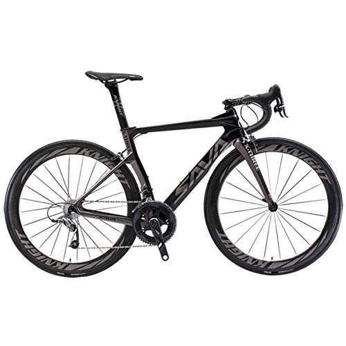 Rennräder : BIKERISK Carbon-Straßen-Fahrrad 700C Carbon-Bike Racing Rennrad Carbon-Fahrrad mit Shimano Ultegra R8000 22 Geschwindigkeit Fahrrad Velo de Route, Grau, 47cm
