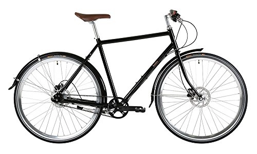 Rennräder : Bobbin Dark Star 8 Speed Hybrid Bike 700c Wheel 60cm Frame Black