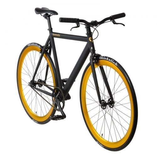 Rennräder : bonvelo Singlespeed Fixie Fahrrad Blizz Heart of Gold (Small / 50cm für Körpergrößen von 151cm bis 161cm)