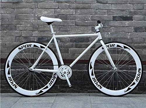 Rennräder : Ceiling Pendant Adult-bcycles BMX-Straen-Fahrrad, 26-Zoll-Bikes, Stripped Zurck Fixie Bremssystem, High Carbon Stahlrahmen, Straenfahrradrennen, Mnner und Frauen Erwachsener (Color : A)